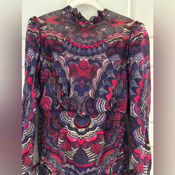 Multicolor Patterned Mini Dress by SALONI - Picture 6 of 9